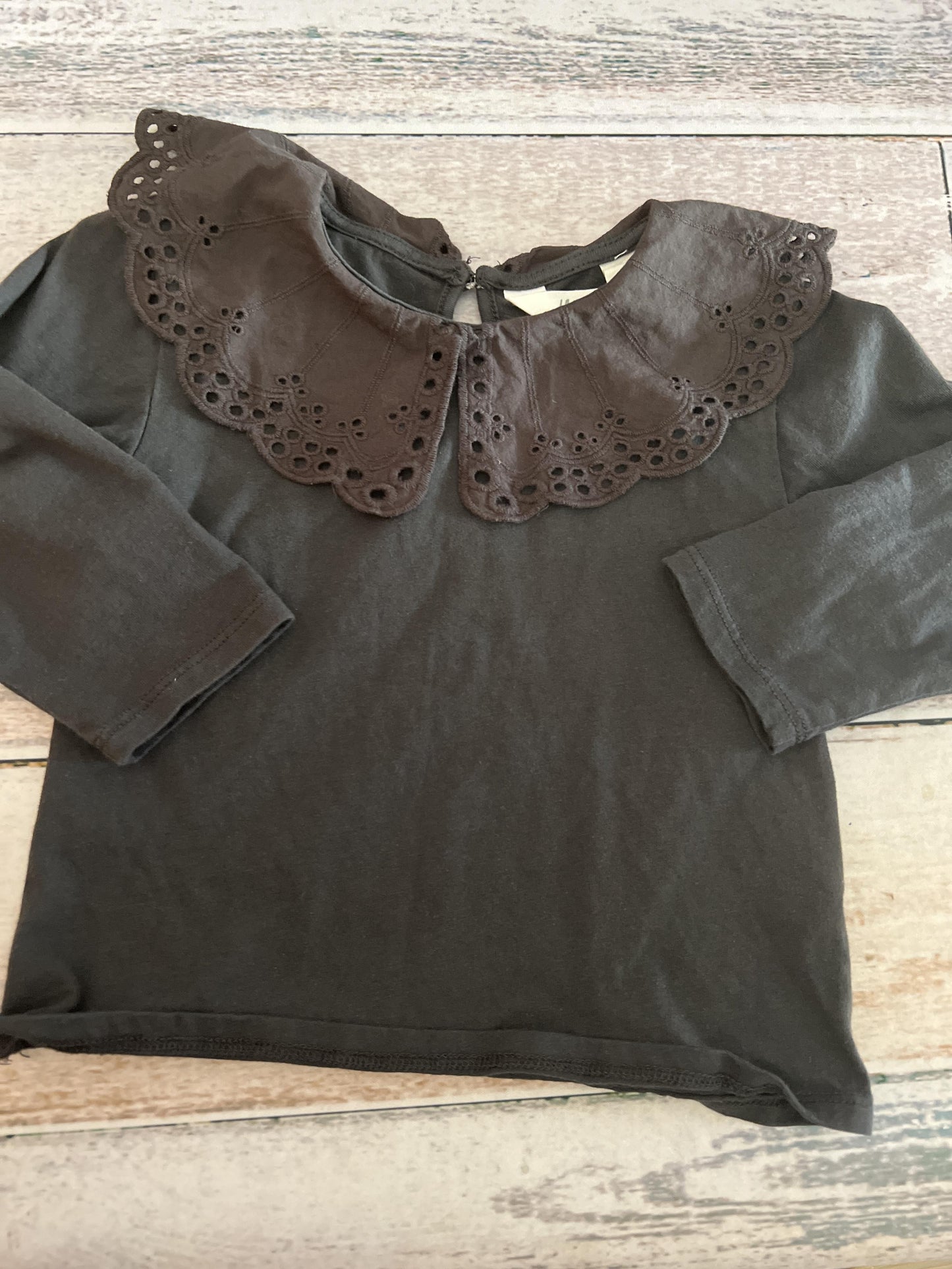 H&M Girls Black Long Sleeve Shirt Size: 2T Black