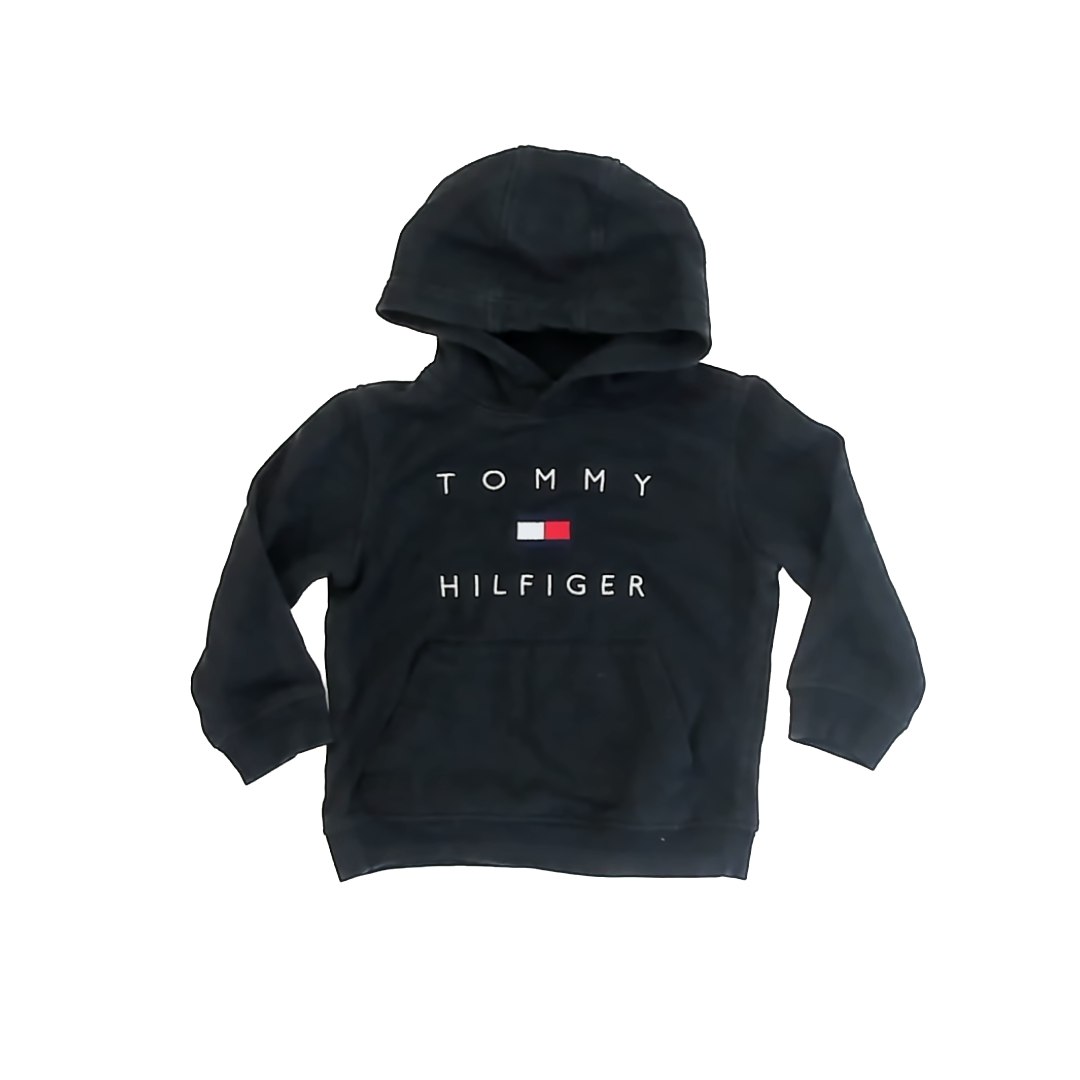 Tommy Hilfiger Boys Black Hoodie Size: 4-5T Black