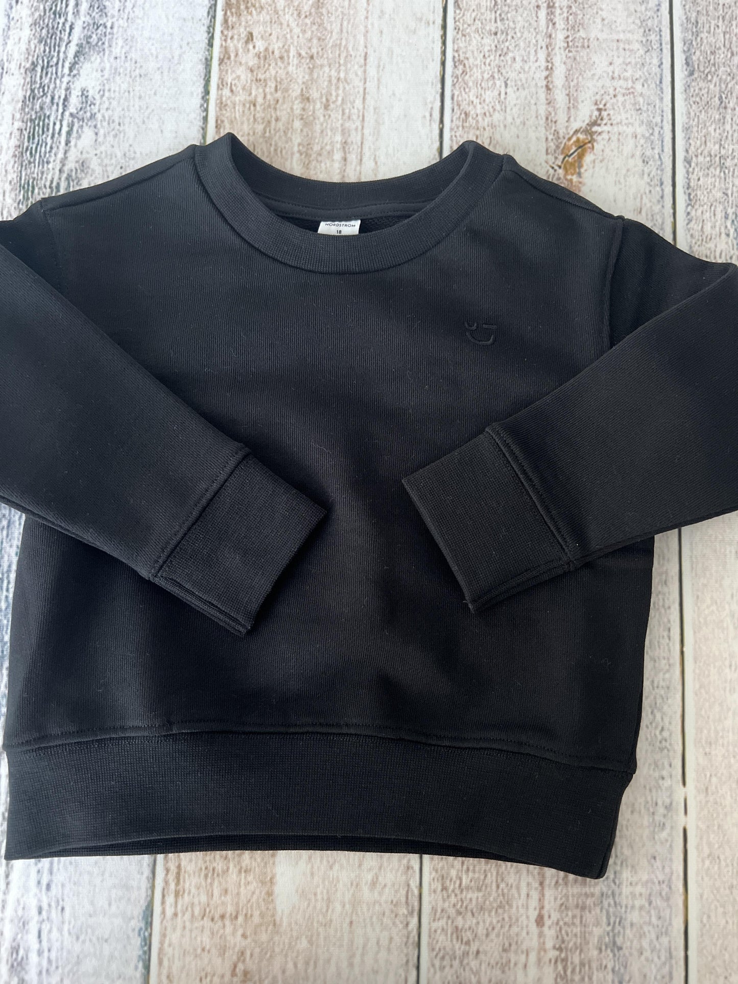 Nordstrom Boys Black Sweatshirt Size: 18 months Black