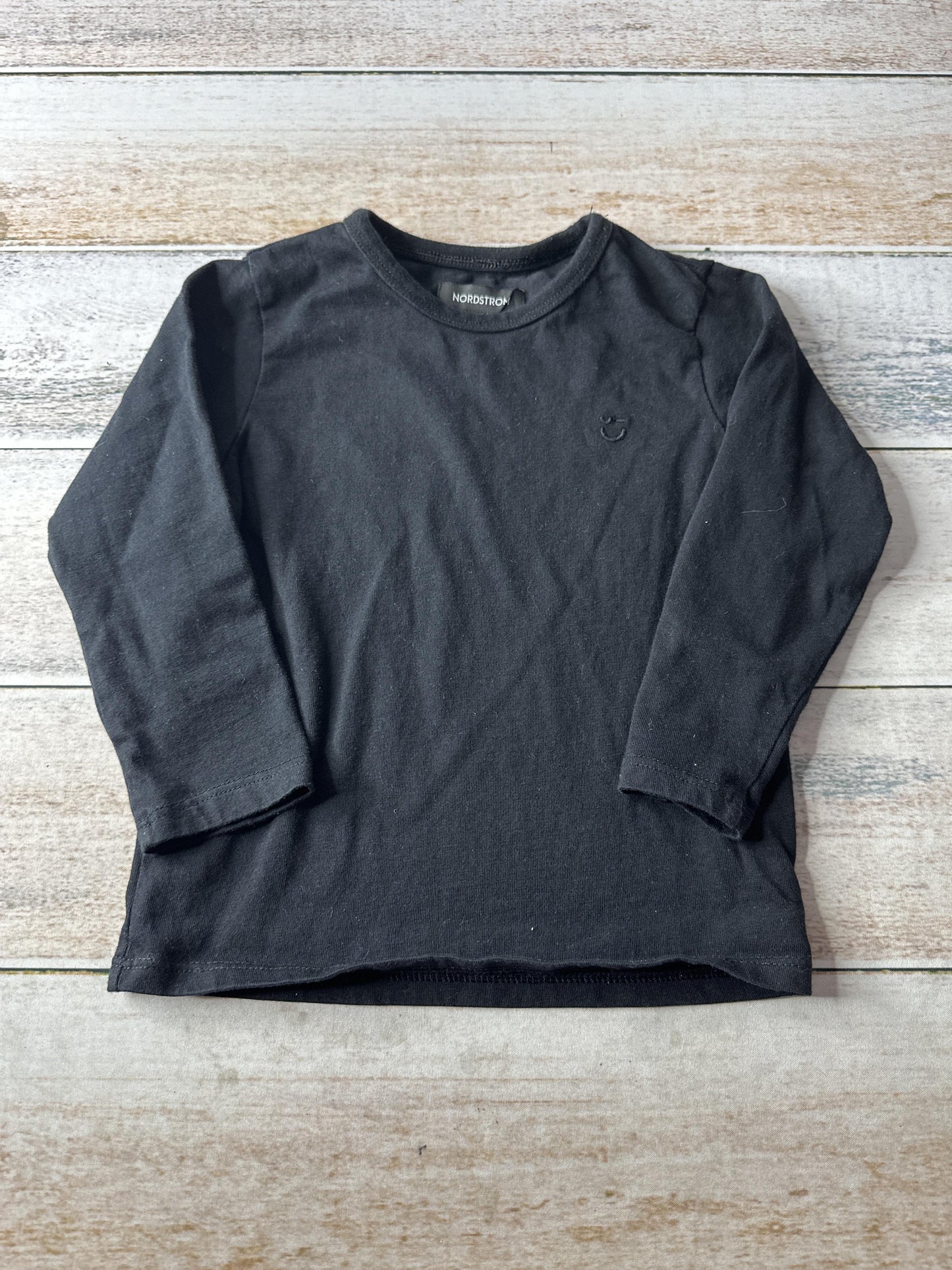 Nordstrom Boys Black Long Sleeve Shirt Size: 2T Black