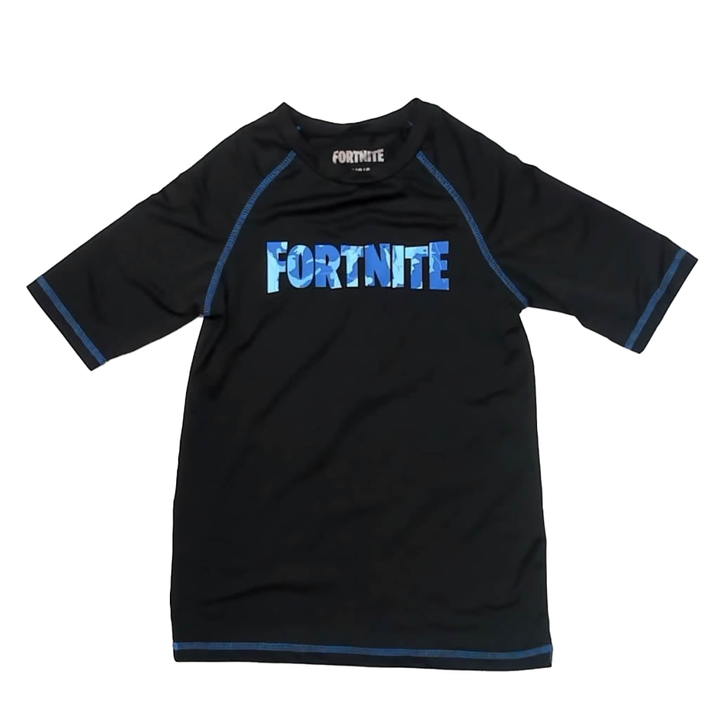 Fortnite Boys Black Rashguard Size: 10-12 Years Black