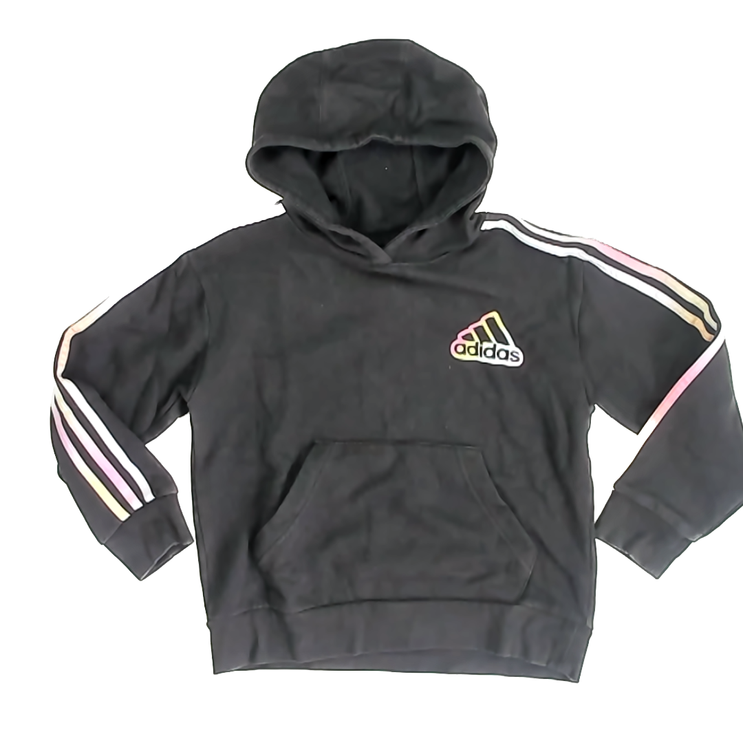 Adidas Girls Black Hoodie Size: 8 Years Black