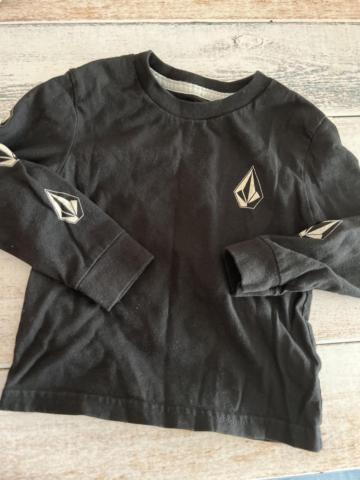 Volcom Boys Black Long Sleeve Shirt Size: 2T Black