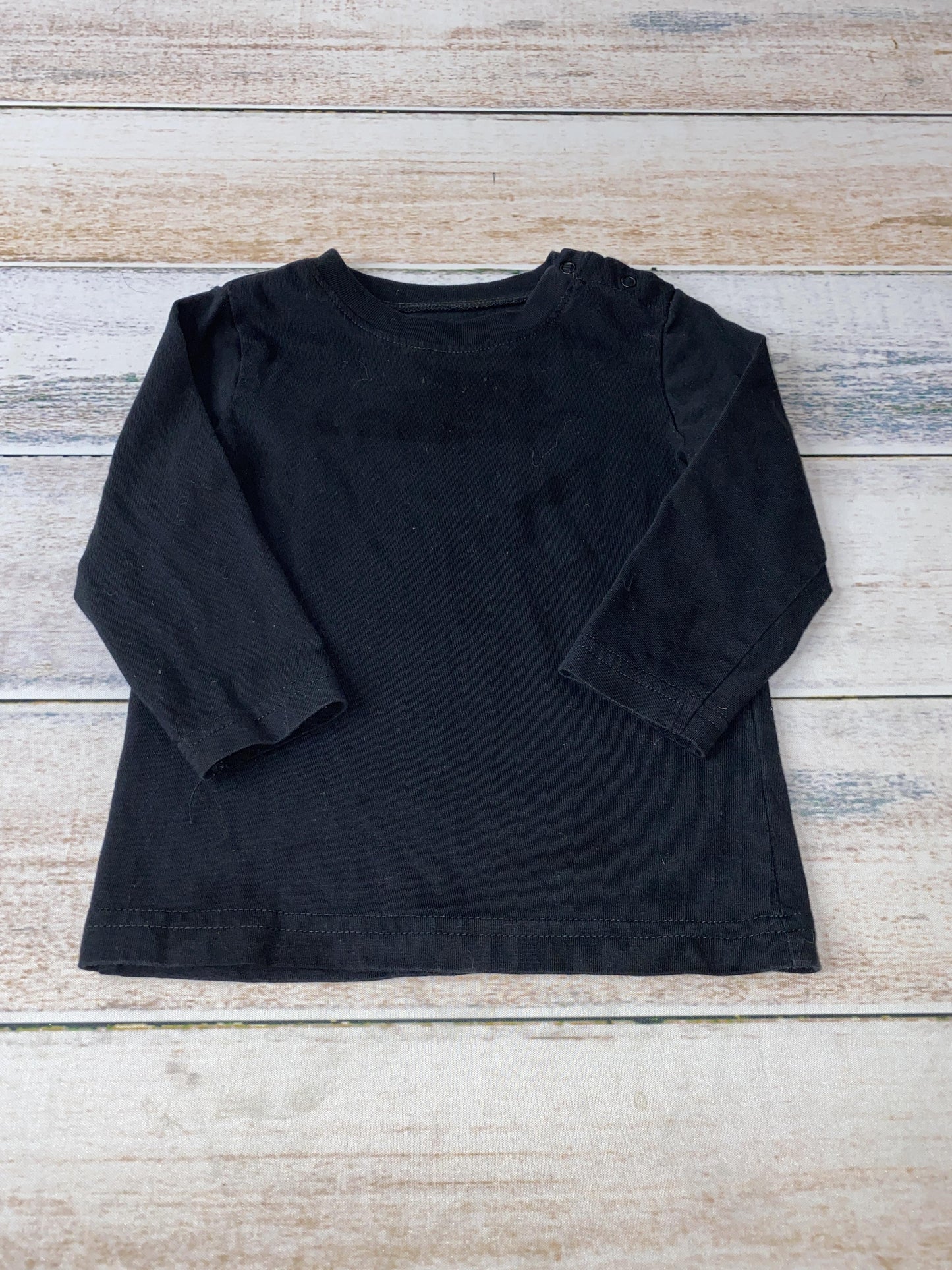 Primary Unisex Black Long Sleeve Shirt Size: 12-18 months Black