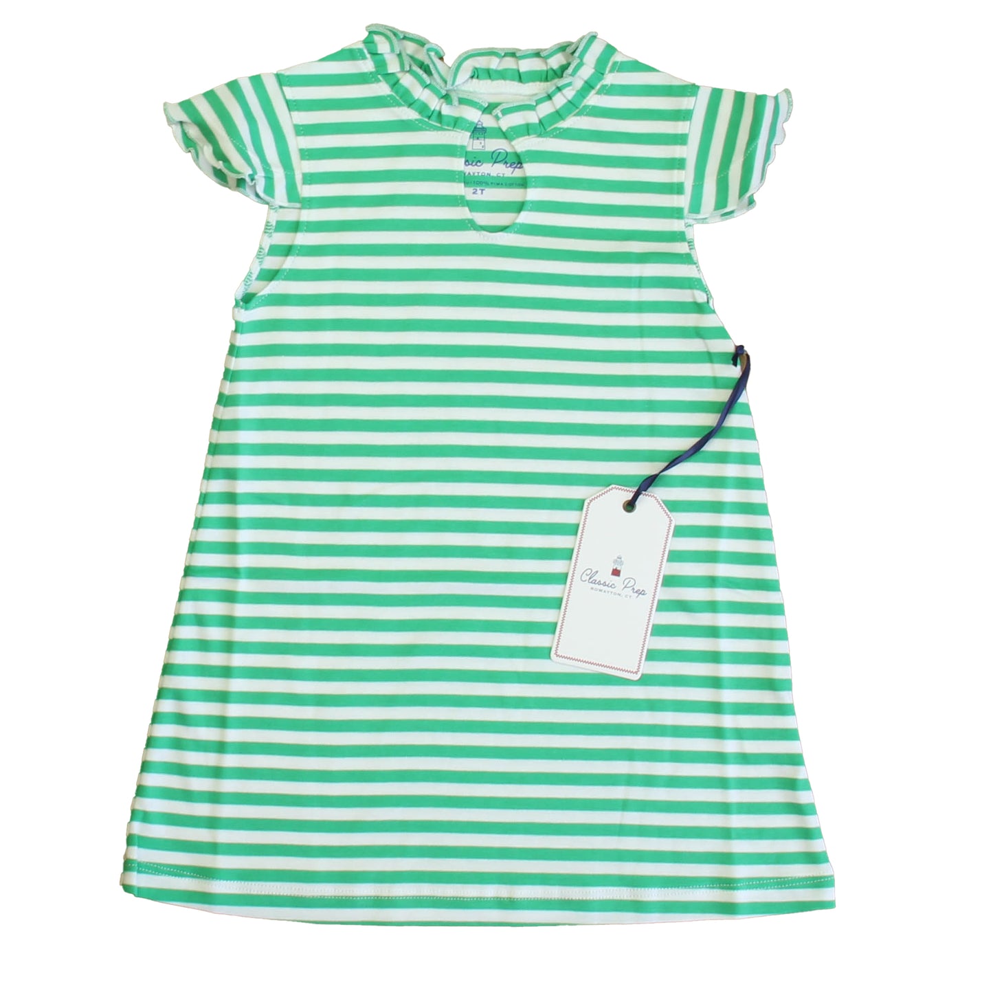 Classic Prep Girls Blarney | Bright White Dress Size: 2-5T Blarney | Bright White