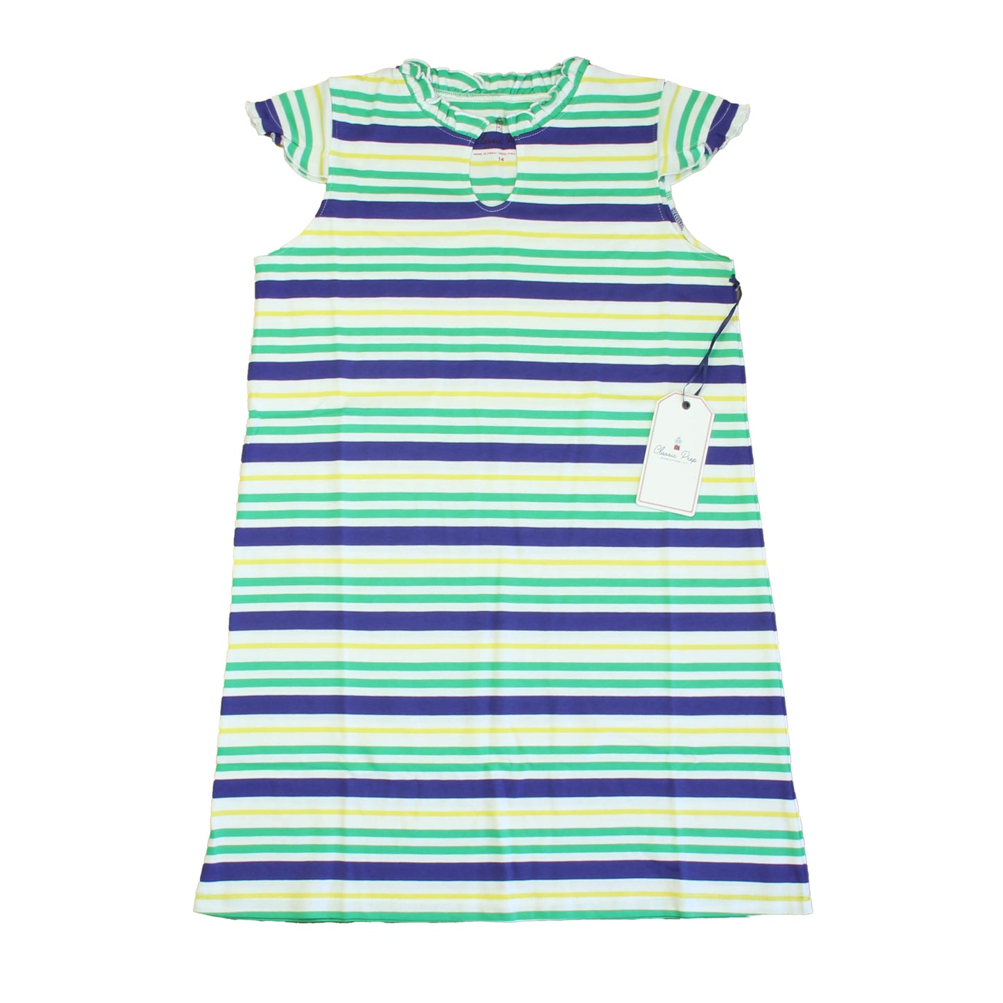 Classic Prep Girls Blarney Multistripe Dress Size: 6-14 Years Blarney Multistripe