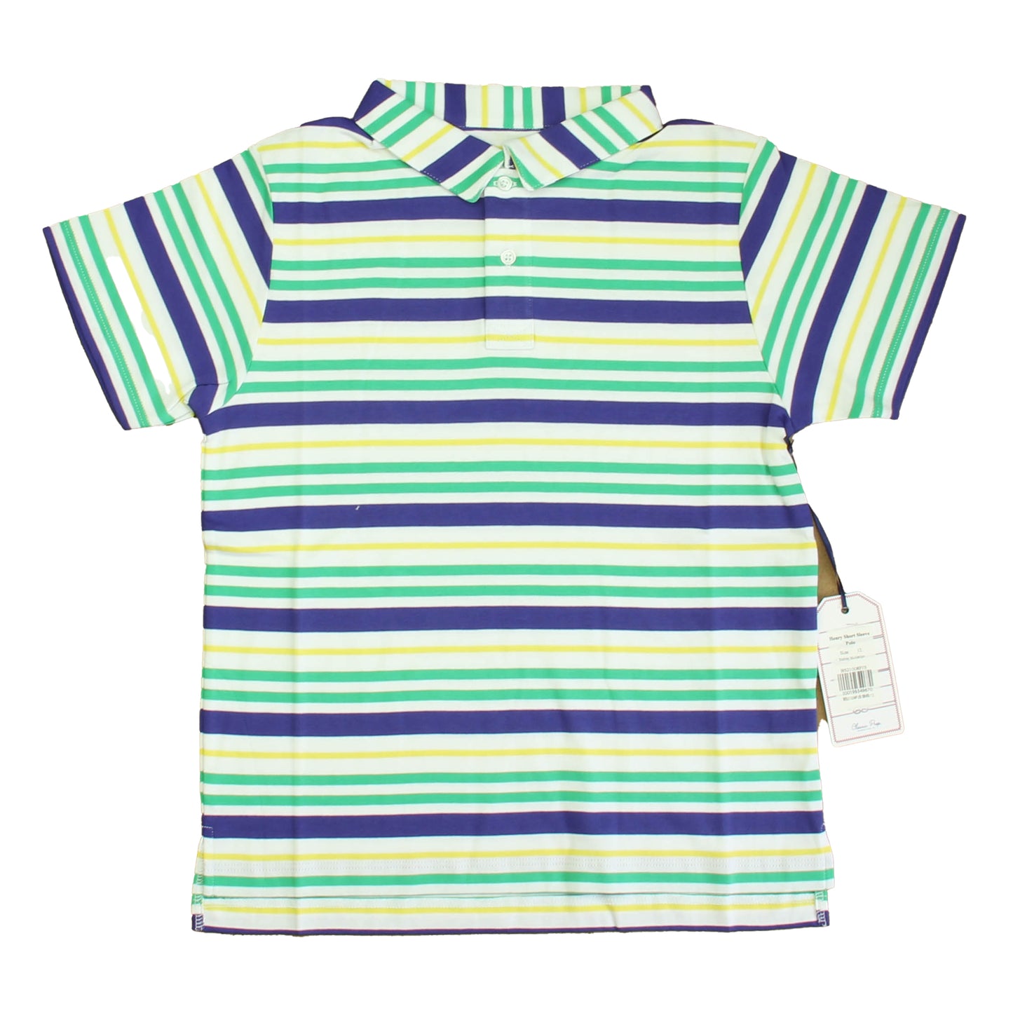 Classic Prep Boys Blarney Multistripe Polo Shirt Size: 9-12 Months Blarney Multistripe