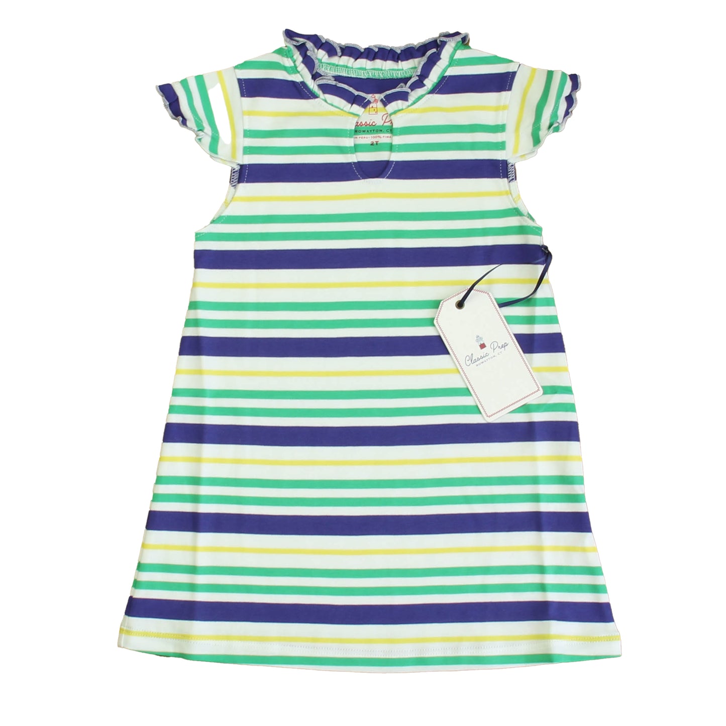 Classic Prep Girls Blarney Multistripe Dress Size: 2-5T Blarney Multistripe