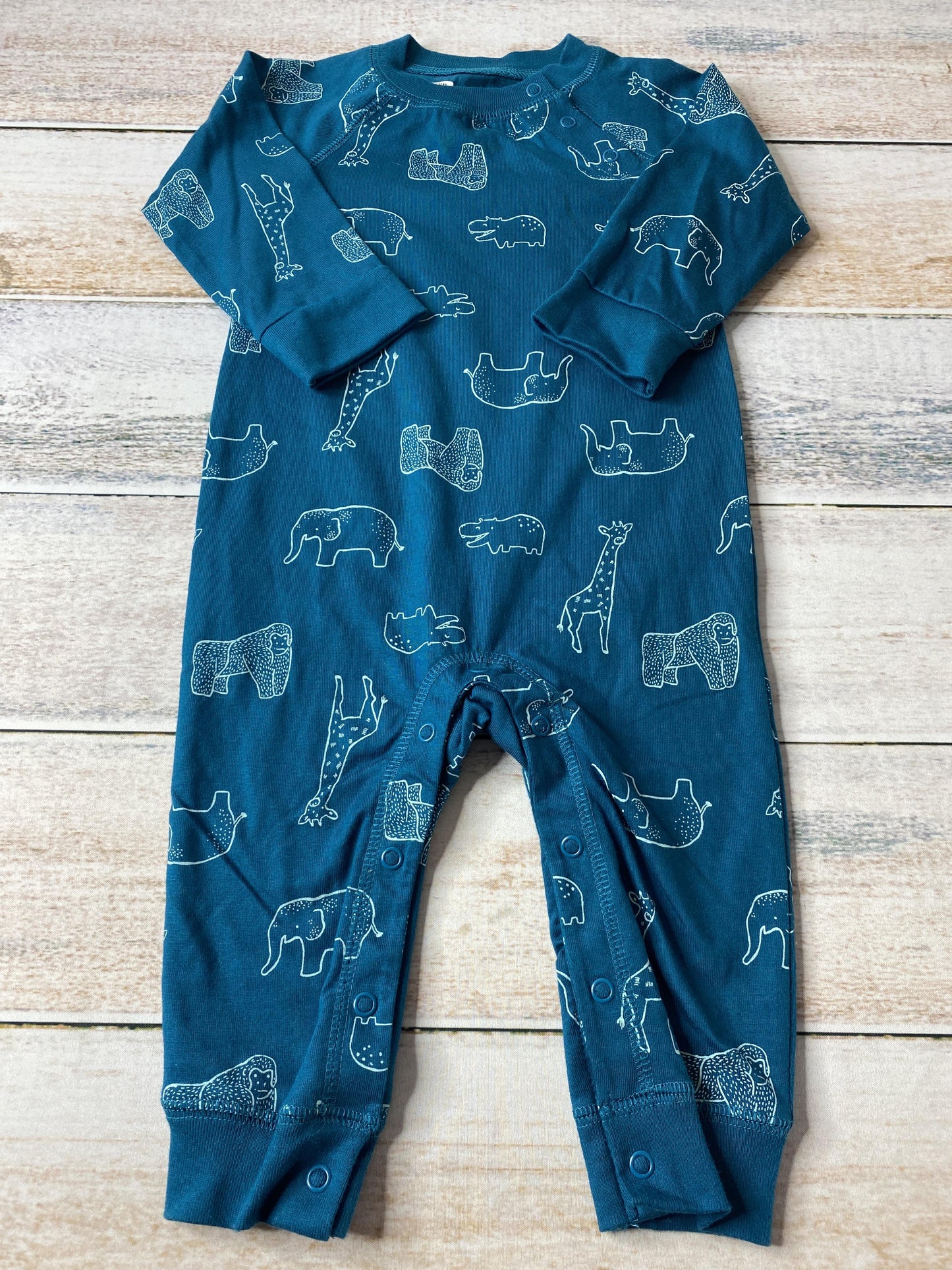 Carters Unisex Blue | animals Long Sleeve Outfit Size: 9 months Blue | animals