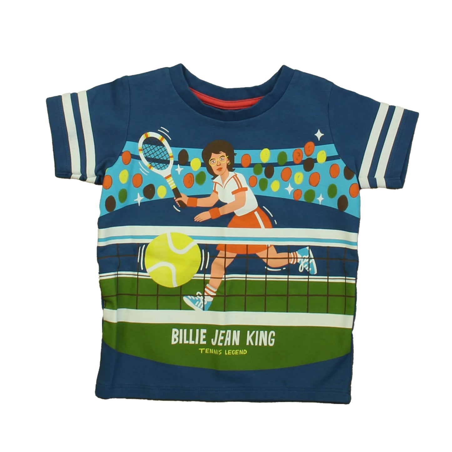 Pre-owned - Good: Piccolina Girls Blue Billie Jean King T-Shirt size: 2T