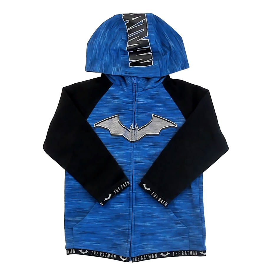 Bat Man Boys Blue | Black Hoodie Size: 5-6 Years Blue | Black