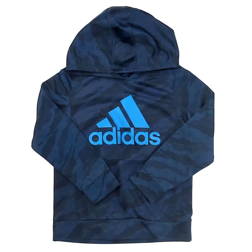 Adidas Boys Blue | Black Hoodie Size: 6 Years Blue | Black