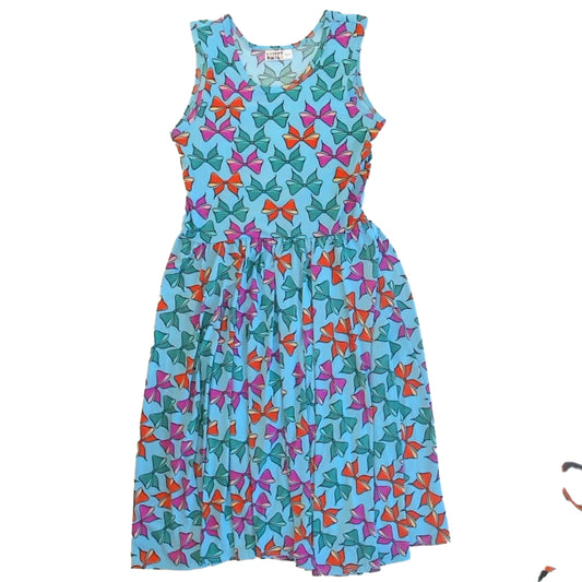 Dot Dot Smile Girls Blue Bows Dress Size: 12-14 Years Blue Bows