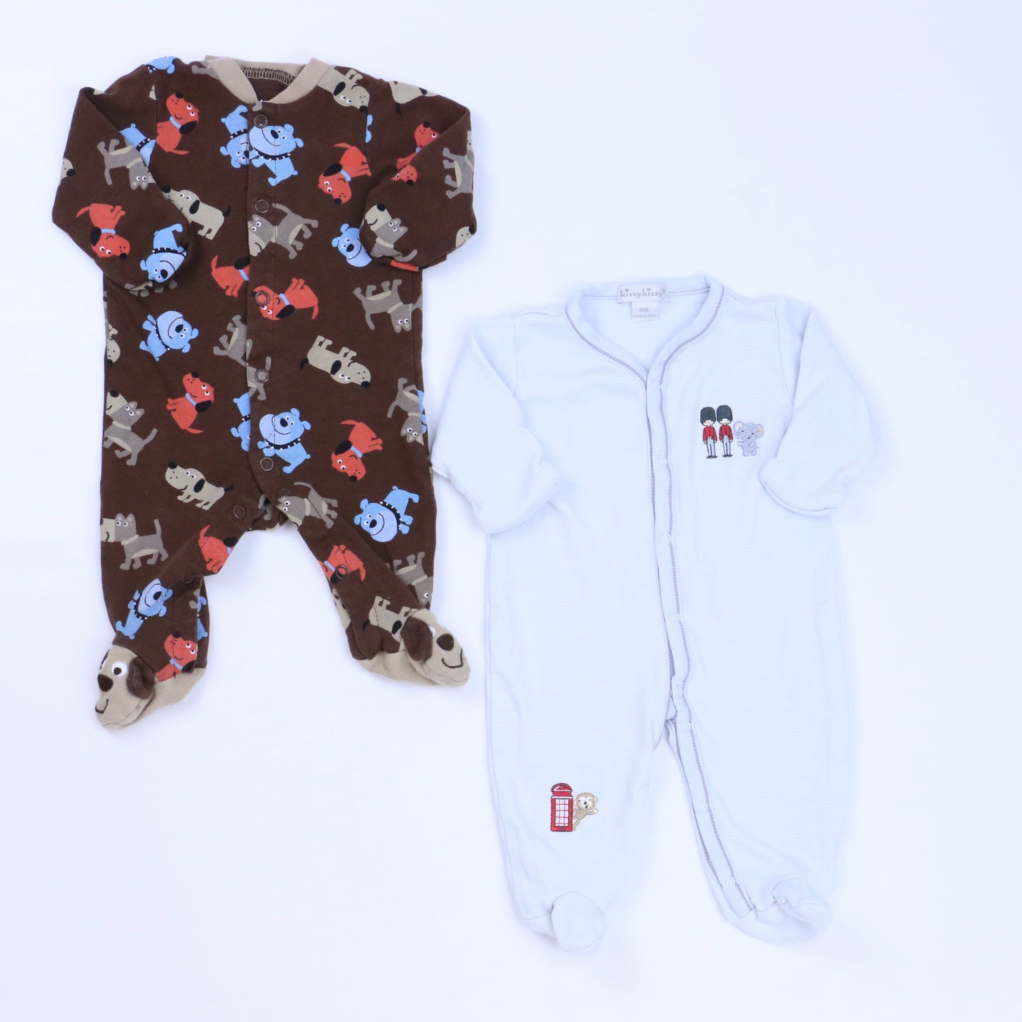 Kissy Kissy | Carter's Boys Blue | Brown Long Sleeve Outfit Size: 0-3 Months Blue | Brown