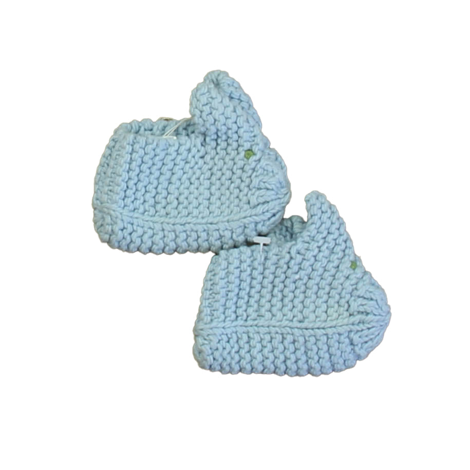 April Cornell Boys Blue Bunnies Booties Size: 12 Months Blue Bunnies