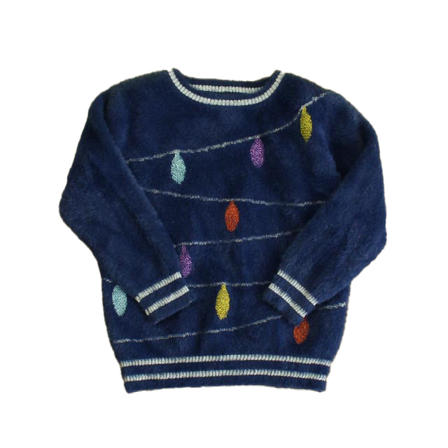 Andy & Evan Girls Blue Christmas Lights Sweater Size: 3T Blue Christmas Lights
