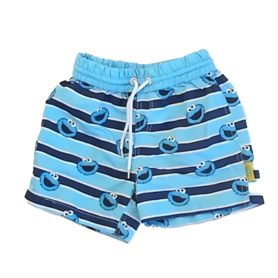 Sesame Street Boys Blue Cookie Monster Trunks Size: 18 Months Blue Cookie Monster