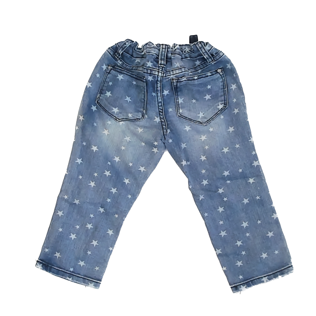 Vigoss Girls Blue Denim | Stars Jeans Size: 6 Years Blue Denim | Stars