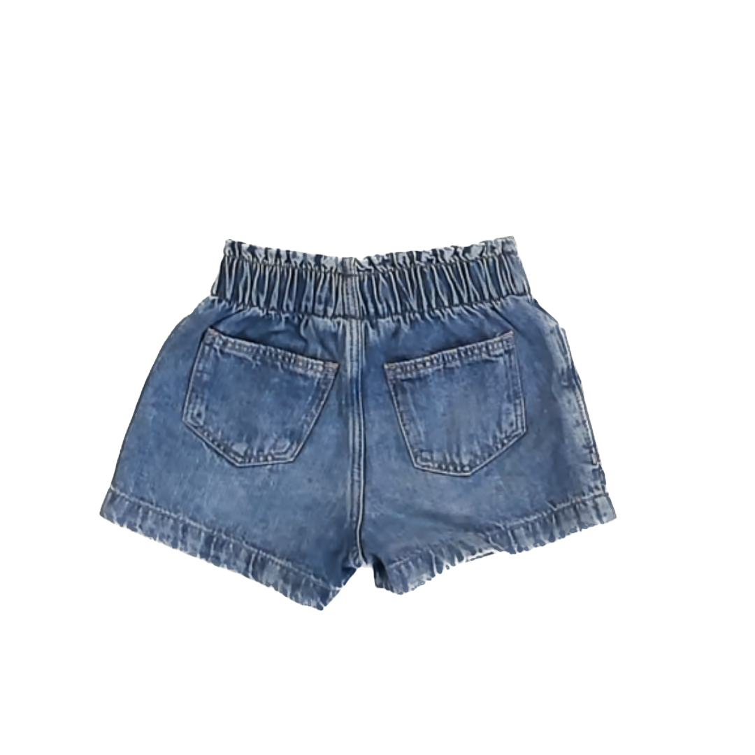 H&M Girls Blue Denim Jean Shorts Size: 3T Blue Denim