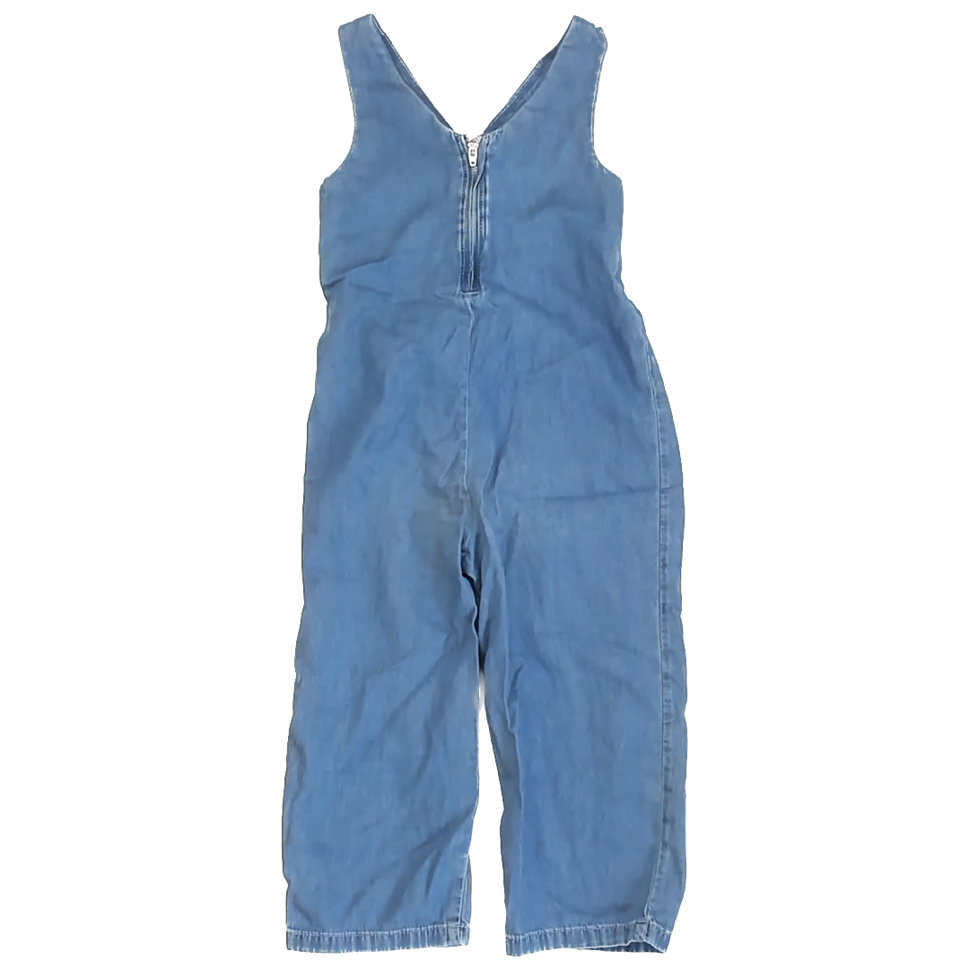Zara Girls Blue Denim Romper Size: 6 Blue Denim