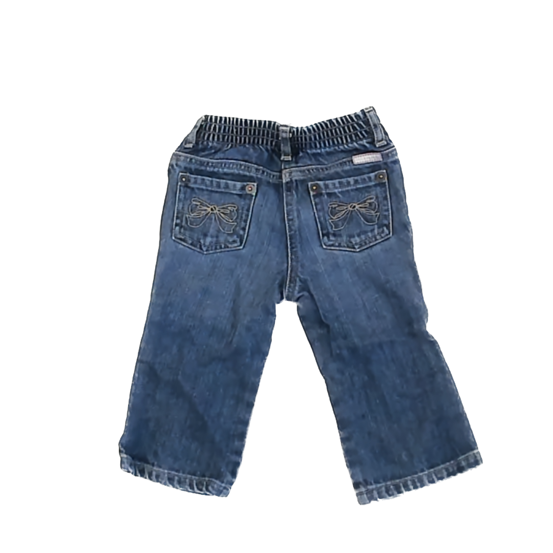 Janie and Jack Girls Blue Denim Jeans Size: 12-18 Months Blue Denim