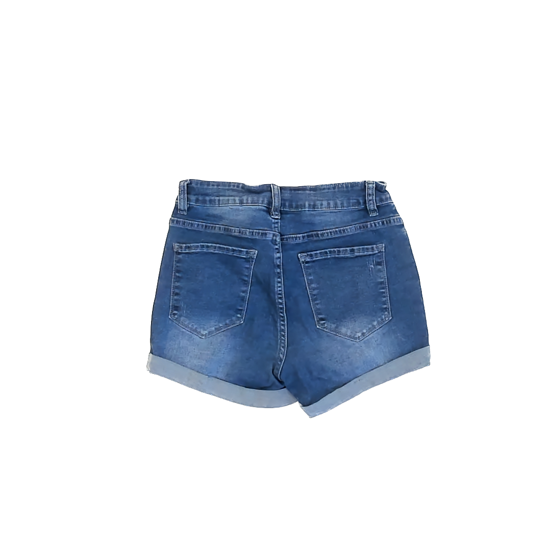 Unknown Girls Blue Denim Jean Shorts Size: S Blue Denim