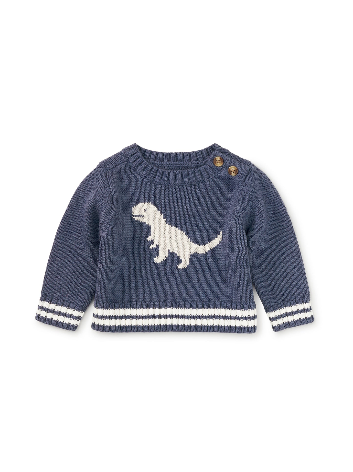 Tea Collection Boys Blue Dinosaur Sweater Size: 6-9 Months Blue Dinosaur