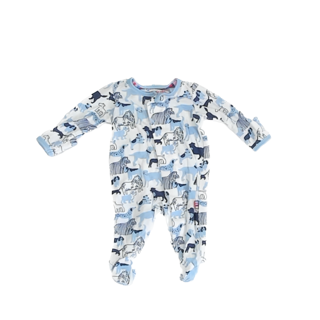 Magnetic Me Boys Blue Dogs 1-piece footed Pajamas Size: Preemie Blue Dogs