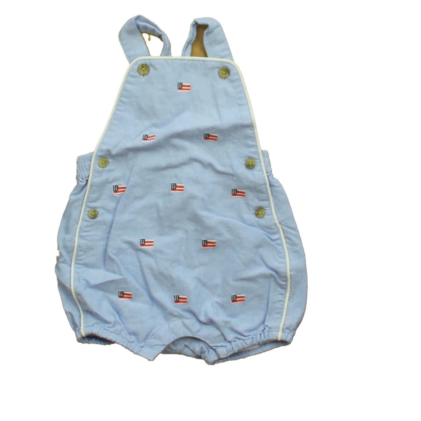 Janie and Jack Boys Blue Flags Romper Size: 3-6 Months Blue Flags