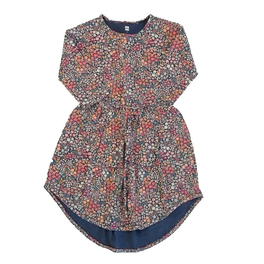Tea Collection Girls Blue Floral Dress Size: 6 Years Blue Floral