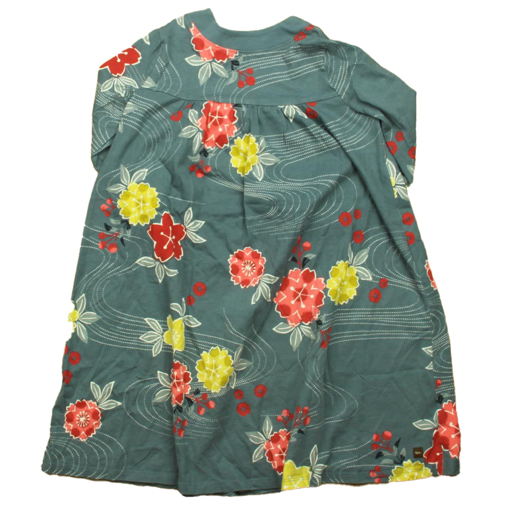 Tea Collection Girls Blue Floral Dress Size: 8 Years Blue Floral