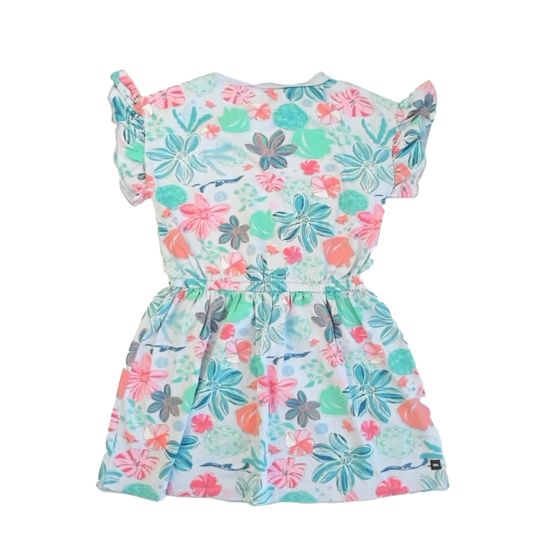 Tea Collection Girls Blue Floral Dress Size: 10 Years Blue Floral
