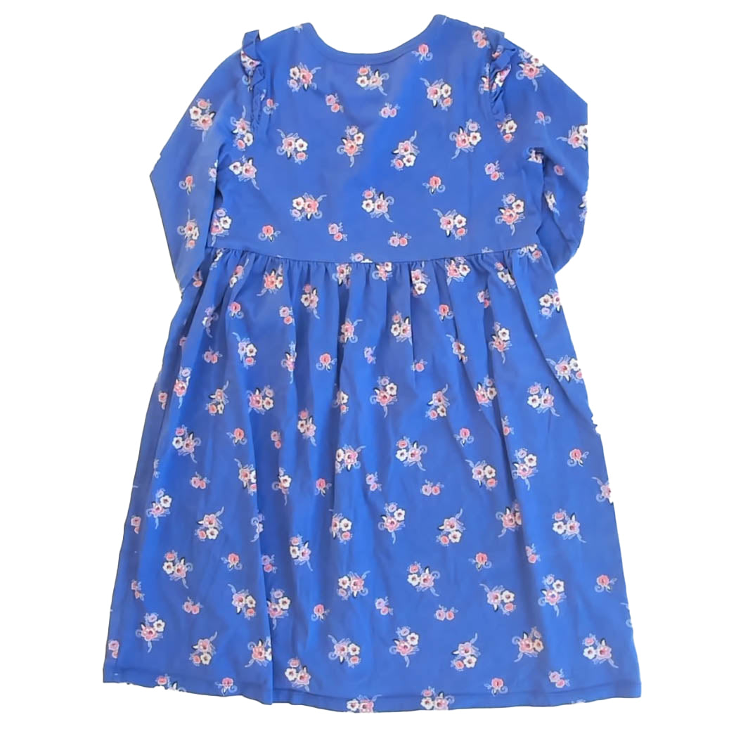 Tea Collection Girls Blue Floral Dress Size: 12 Years Blue Floral