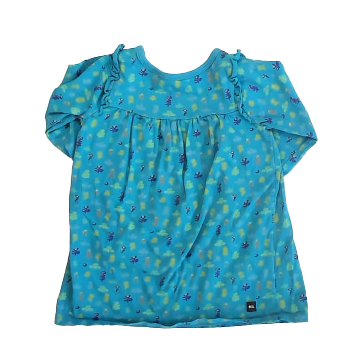 Tea Collection Girls Blue Floral Dress Size: 2T Blue Floral