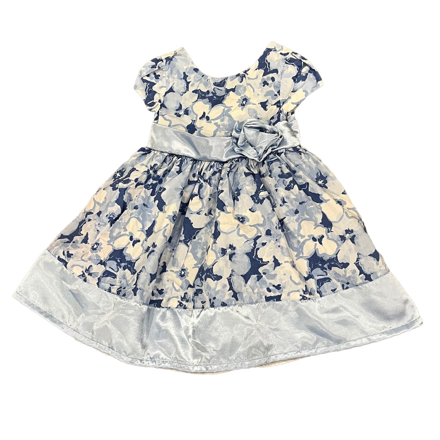 Gymboree Girls Blue Floral Dress Size: 18-24 Months Blue Floral