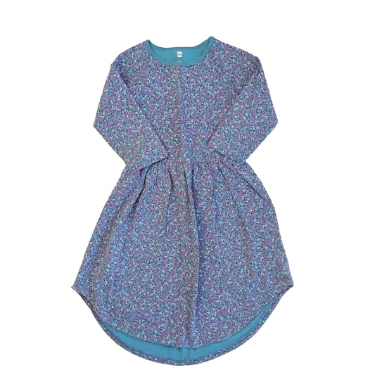 Tea Collection Girls Blue Floral Dress Size: 7 Years Blue Floral