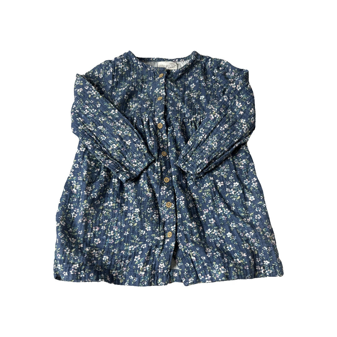 Little Planet Girls Blue | Floral Dress Size: 24 months Blue | Floral