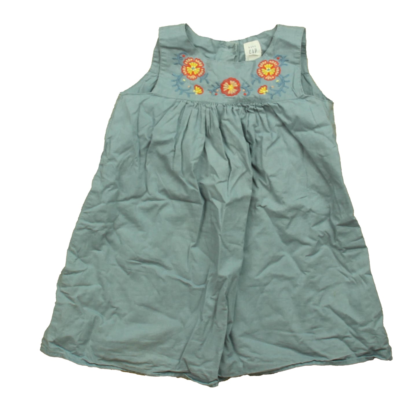 Gap Girls Blue Floral Dress Size: 3T Blue Floral