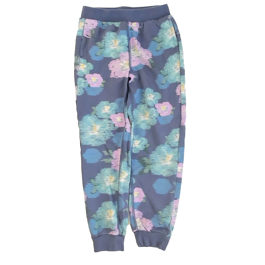 Tea Collection Girls Blue Floral Casual Pants Size: 10 Years Blue Floral