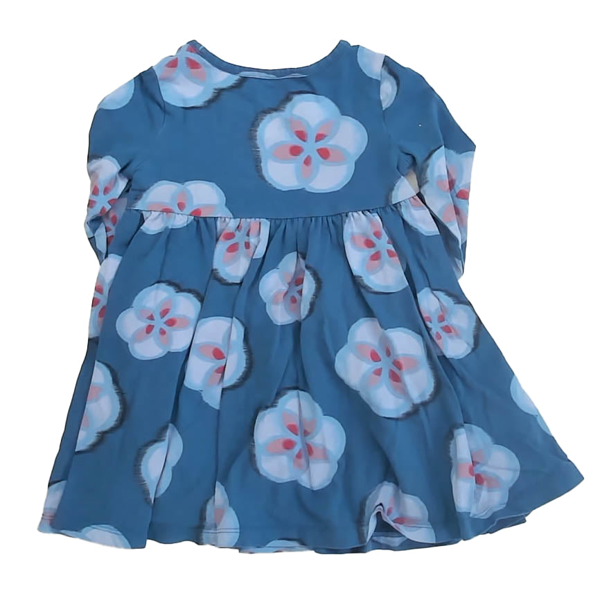 Tea Collection Girls Blue Floral Dress Size: 18-24 Months Blue Floral