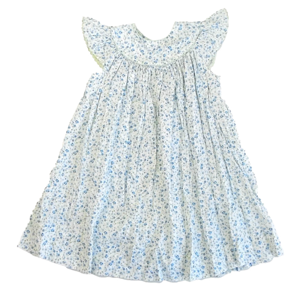 Kelly's Kids Girls Blue Floral Dress Size: 3-4T Blue Floral