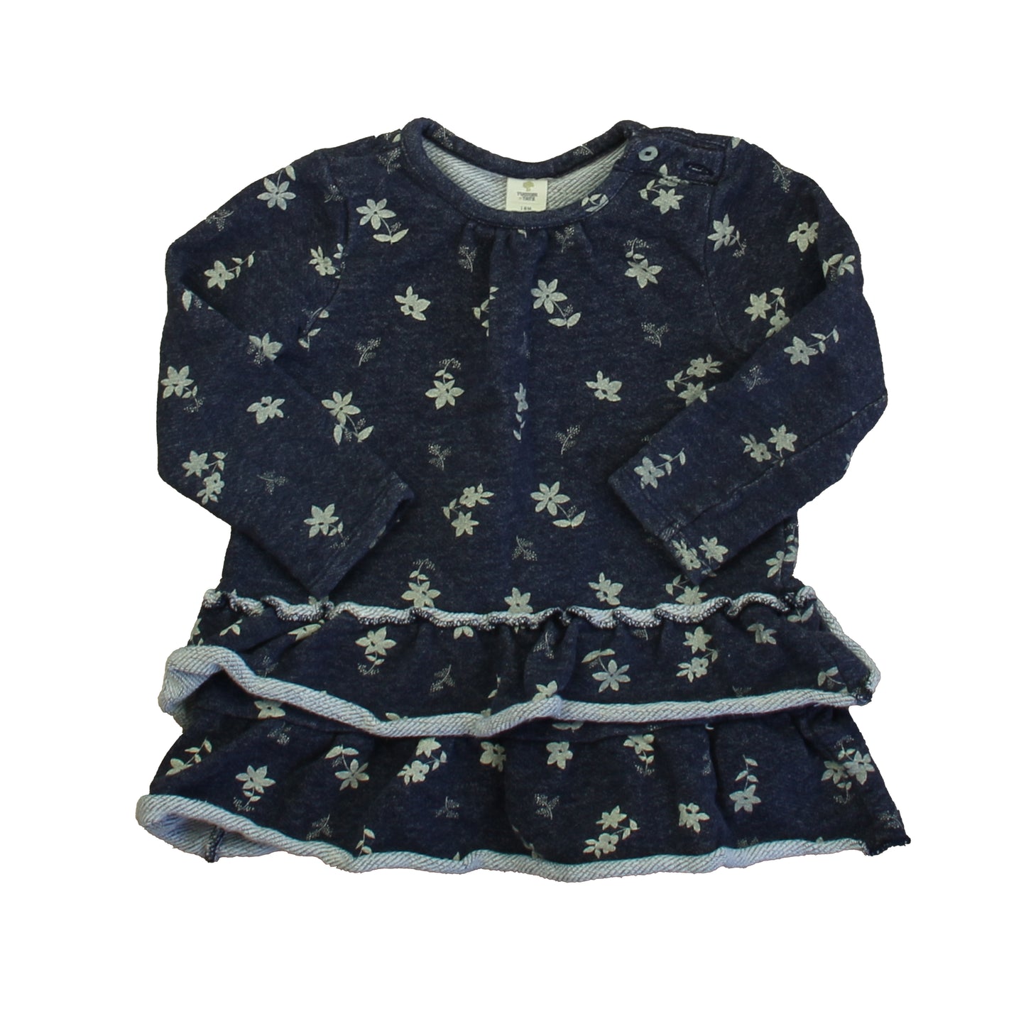 Tucker + Tate Girls Blue Floral Dress Size: 18 Months Blue Floral