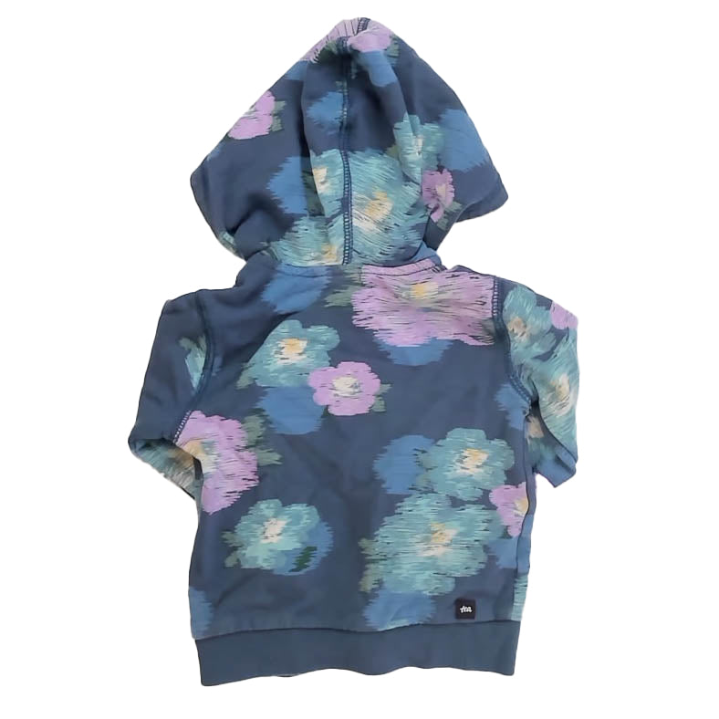 Tea Collection Girls Blue Floral Hoodie Size: 2T Blue Floral