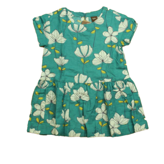 Tea Girls Blue Floral Dress Size: 2T Blue Floral