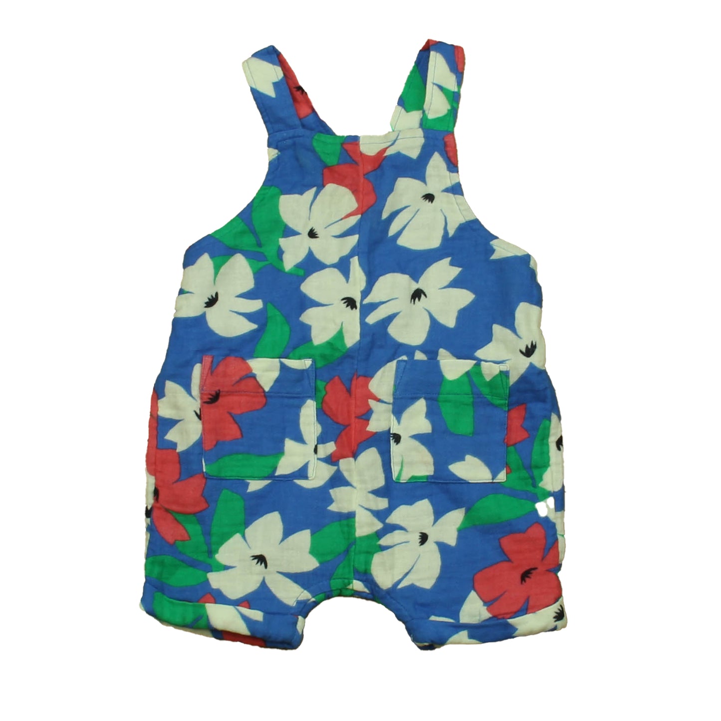 Hanna Andersson Girls Blue Floral Romper Size: 3-6 Months Blue Floral