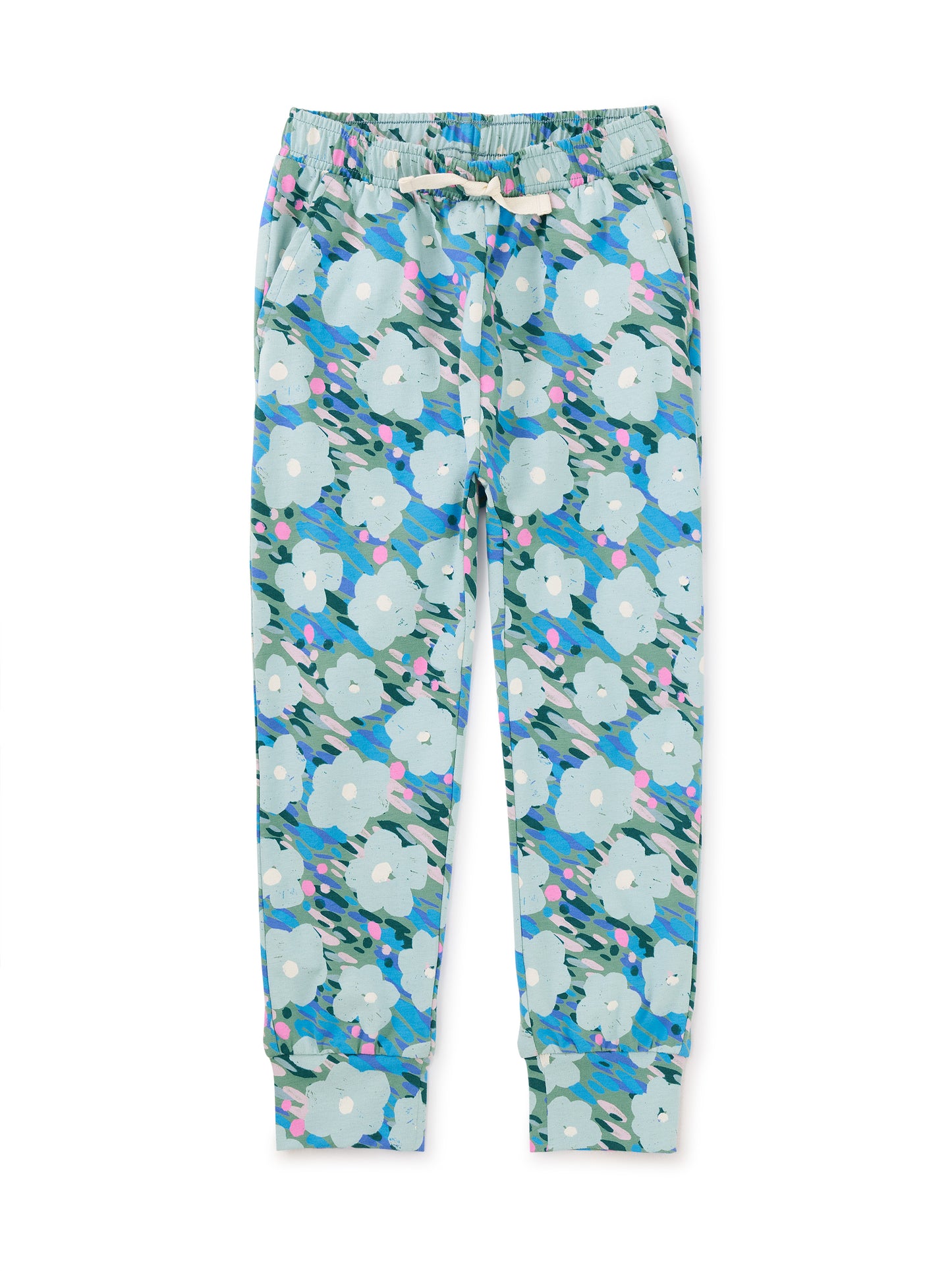 Tea Collection Girls Blue Floral Leggings Size: 6-9 Months Blue Floral