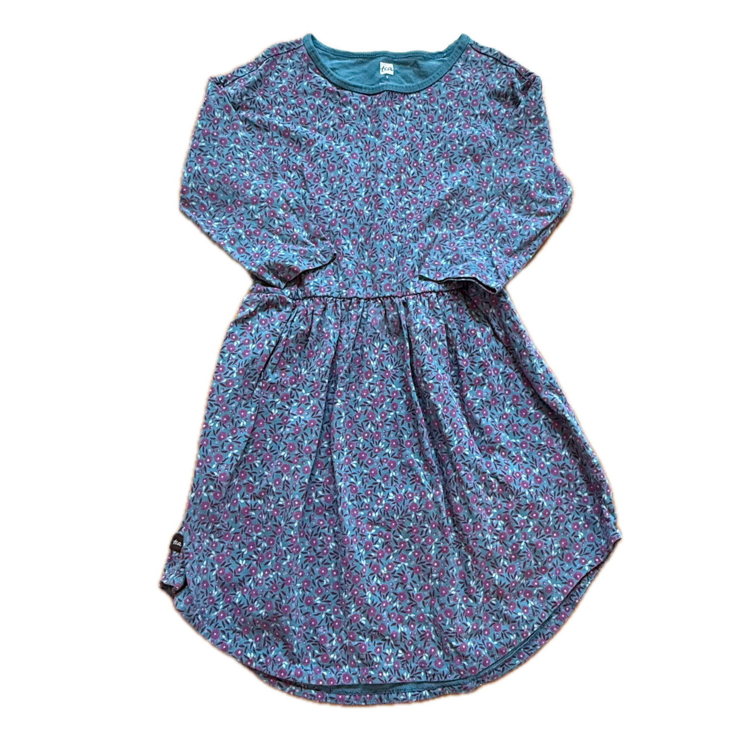 Tea Collection Girls Blue Floral Dress Size: 5T Blue Floral
