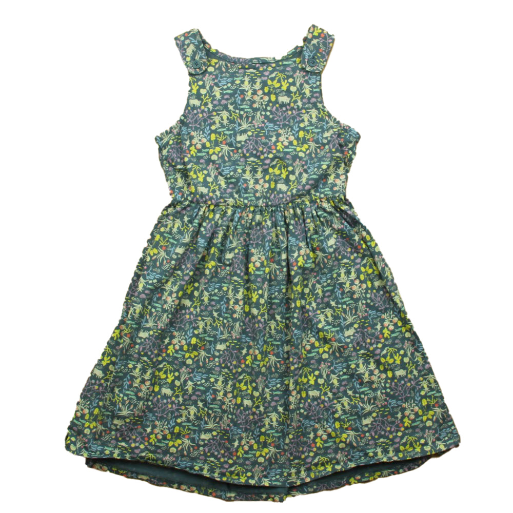 Tea Collection Girls Blue Forest Dress Size: 12 Years Blue Forest