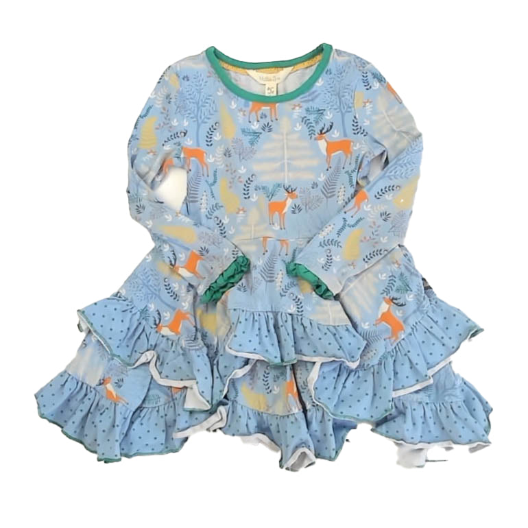 Matilda Jane Girls Blue Forest Dress Size: 2T Blue Forest