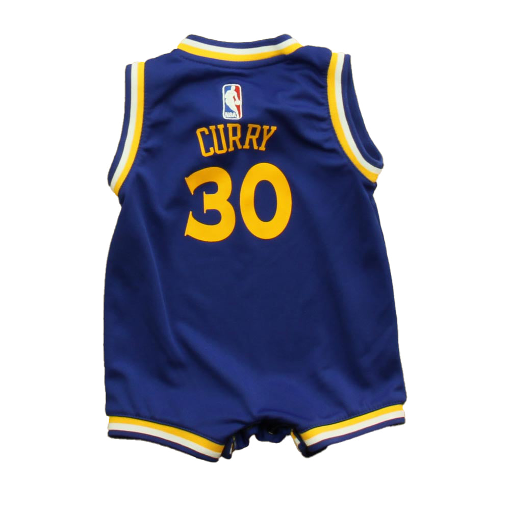 Adidas Boys Blue Gold State Warriors"Curry" Romper Size: 12 Months Blue Gold State Warriors"Curry"